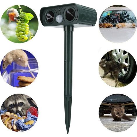 Nannigr Répulsif Chat Ultrason, Répulsif Chat Exterieur, Repulsif Chat Solaire Répulsif Ultrason Anti Rongeurs avec Détecteur de Mouvement Étanche Répulsif Chat pour Anti Chats Chiens Souris Ratons (1/5)