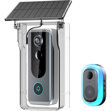 Citofono video wireless M20 impermeabile IP65, con visione notturna HD, angolo ultra largo da 166°, interfono bidirezionale, rilevamento intelligente del movimento e funzione anti-graffiti – per ingre