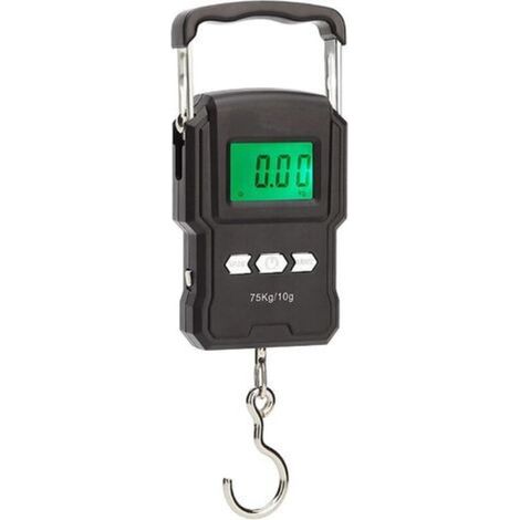 Hanging Scale, Electronic Fishing Scale, Electronic Digital Fishing Scale Postal Hanging Hook Scale with Tape Measure with Backlit LCD Display, 2 AAA Batteries Included (1/4)