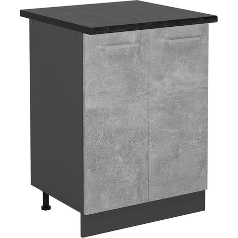 Küchenunterschrank R-Line, Beton, 60 cm , AP Anthrazit, Vicco