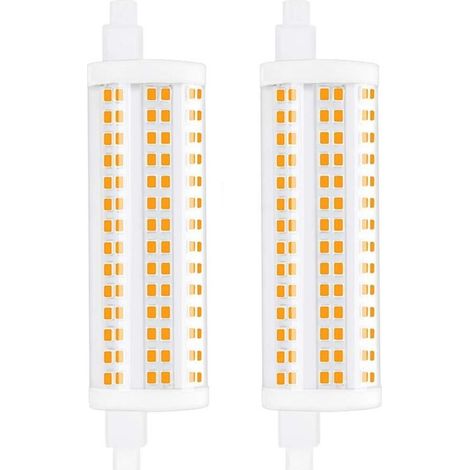 20 W Intensité variable R7S 118 mm ampoules LED avec 2200 lm blanc chaud 2700 K, 200 W-300 W R7S J118 remplacement ampoule halogène linéaire, R7S ampoule 118 mm LED [Classe énergétique F]