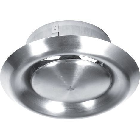 Verstellbare runde Lüftungsabdeckung aus Edelstahl für Wand und Decke (100 mm) (1/5)