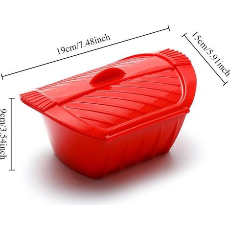 Panier vapeur en silicone Cookingstuff, récipient de cuisson facile à nettoyer, compatible micro-ondes, accessoires de cuisine S (1/5)