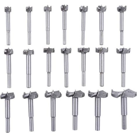 20-teiliges Bohrer-Set, Wolframstahl-Lochsäge, Holzbearbeitungs-Bohrer, Rundschaft-Bohr- und Schneidwerkzeug (14 mm–50 mm)