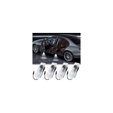 4 Pièces Eclairage de Porte Logo Projecteur de Lumière de Voiture Car Door Light Projector Compatible avec BMW Série 1 2 3 4 5 6 7er Mer GT X1 X3 X4 X5 X6