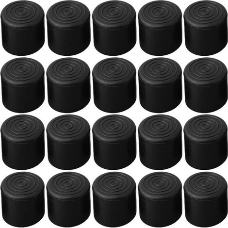 Packung mit 20 Gummigleitern für Stuhlbeine, verhindert Kratzer, schwarzes PVC-Material (22 mm). (1/4)