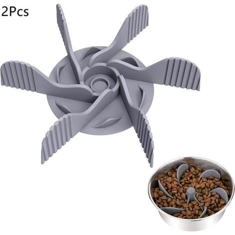 Gamelle d\'alimentation - Anti Glouton - 2Pcs - Silicone de qualité alimentaire - Pour chiens moyens - Intérieur (1/4)