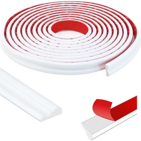 6.1mm23mm Bordure Decorative en TPE,Bandes de Calfeutrage,Garniture Murale Autocollante,TPE Bandes de Calfeutrage,Joint d'Étanchéité Autocollant,Convient pour les murs,les sol,les plafond,les plinthe (1/5)