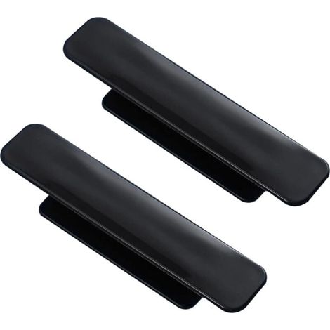Pack Square Concealed Black Adhesive Plastic Barn Door Pulls (1/4)