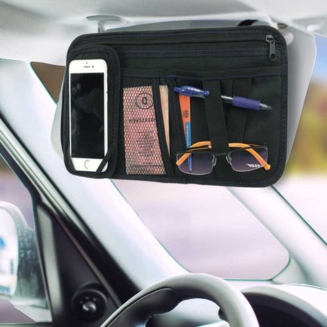 Portaoggetti per Parasole Auto Organizer con Tasche Porta Smartphone e Oggetti (1/5)