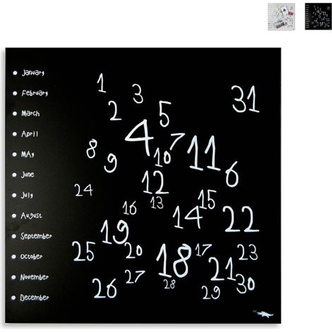 Calendario lavagna magnetica da parete soggiorno ufficio cucina Krok 1 - Nero (1/5)