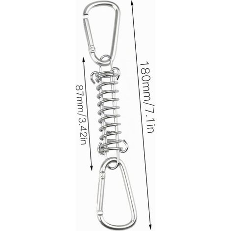 Stainless Steel Pull Springs with Grommets for Shade Sail Attachment, Stainless Steel Pull Spring for Tents, Awnings, Camping Accessories