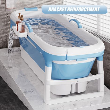 Baignoire pliable pour adulte avec couverture mobile Baignoire Portable Plastique 118x60x53cm (1/5)