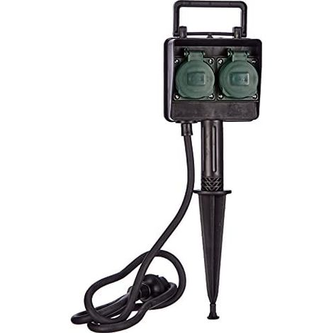 brennenstuhl 1154430 enchufe jardín negro verde 230V 16A