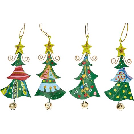 Small Foot Company 5147 Oggetti da Appendere di Metallo, Albero di Natale