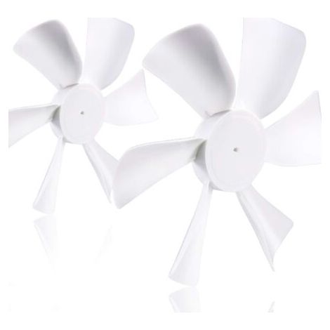 2 Pack 6“ Replacement White Vent Fan Blades for RV Bathroom Vent Fan, Fits for Heng's, Elixir, Ventline and Jensen Roof vents&Range Hoods or any 12 Volt Motor With a 0.094-inch D-shaped Shaft (1/5)