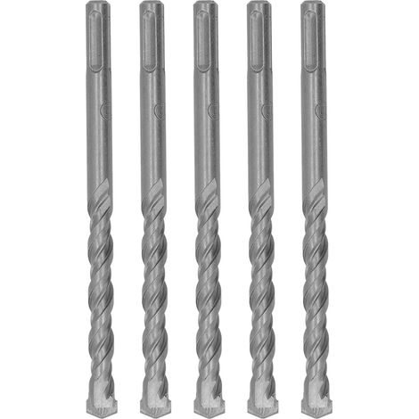 Set mit 5 selbstzentrierenden 160-mm-Doppelschnecken-Hartmetallbohrern für Ziegel, Stein und Beton, 12 mm/0,47 Zoll Durchmesser.
