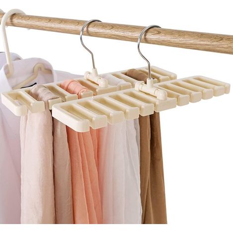 Support à ceintures en plastique solide avec crochet métallique, 10 emplacements pour accessoires de mode