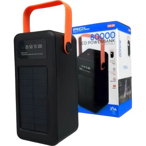 ACL PW53 80000mAh Solar-Powerbank mit Taschenlampen-Ladestation für Reisen (1/5)