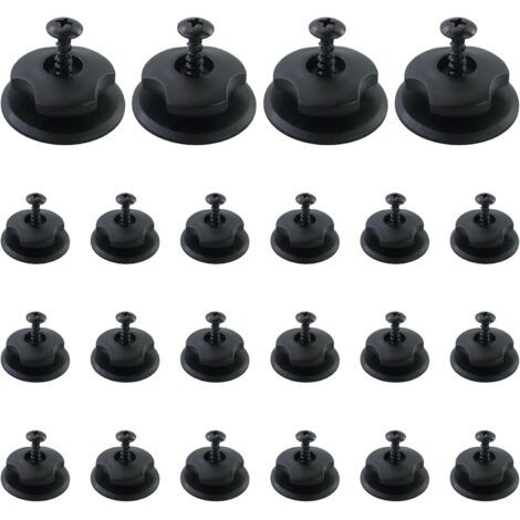 A Lot de 22 accessoires de remorque, fixation de bâche avec vis, boutons de bâche robustes, boutons de fixation en plastique, crochets de bâche, remorques, parfaits pour la fixation de filets de (1/4)