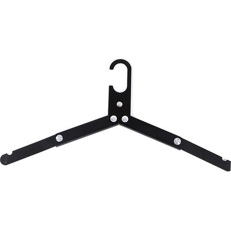 Cintre de voyage pliable en alliage d'aluminium haute résistance et léger pour vêtements de maison Tirp Black (1/4)