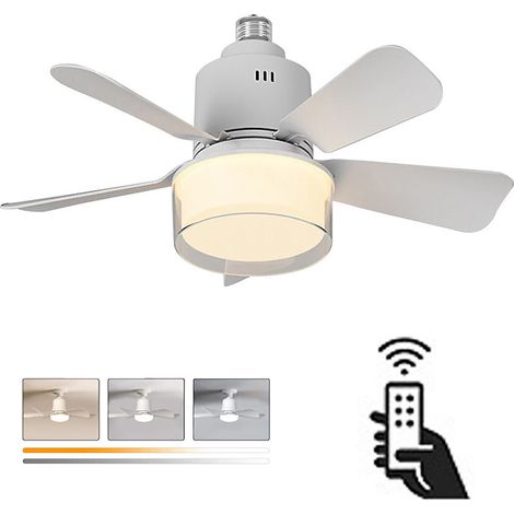 Plafonnier Ventilateur LED 45cm, 3 Modes Lumière, Ventilation Réglable, Style Moderne (1/3)