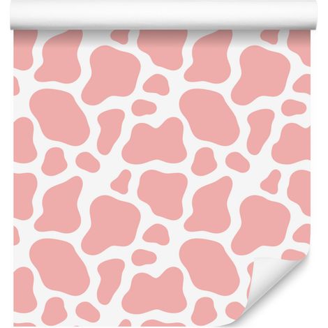 Papier peint à motifs de vaches corail, détails raffinés pour salon et chambre, 50 x 1000 cm (1/5)