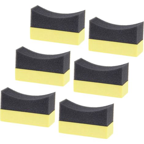 6pièces Lot de Tampons de Polissage pour Voiture Accessoires de Lavage Auto et Tampons de Lustrage pour Nettoyage des Vitres (1/5)