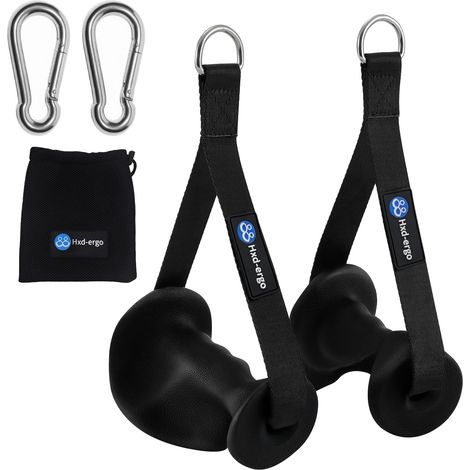 2 Poignée Musculation, Ergonomique TPE Antidérapant, Anneau D Acier, Pour Machine Câble Smith