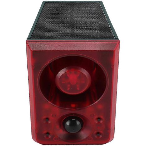 Alarme extérieure solaire à détecteur de mouvement avec lumière stroboscopique - Éclairage de sécurité étanche pour maison, jardin ou villa (1/5)