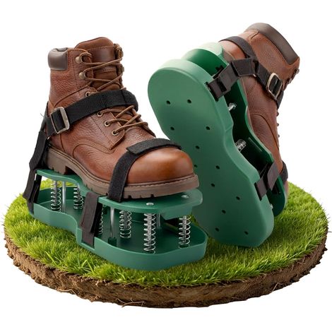 Chaussures à clous aérateurs de pelouse avec pointes en métal allongées scarificateur pour pelouse (1/5)