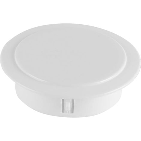 Couvercle de Trou de 100 mm de diamètre extérieur pour Trou de climatisation, Capuchon décoratif pour Tuyau, Protection de Tuyau, Plastique Blanc (1/5)