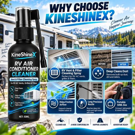 KineShineX Tragbarer Klimaanlagenreiniger-Spray für Wohnmobile und Lüftungsschlitze (1/5)