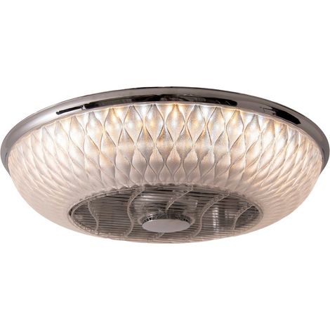 Plafonnier LED avec Ventilateur Intégré et Télécommande CCT Métal et Plastique Ø 55 cm - PANGIVO (1/5)