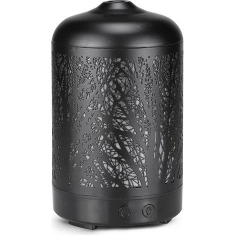 Lntyq Diffuseur Huiles Essentielles 100ml Humidificateur d'air Ultrasonique Brume Fraîche Arôme Parfum Electrique avec 7-Couleurs Changeantes Arrêt Automatique pour Chambre/Salon/Spa/Yoga/Massage