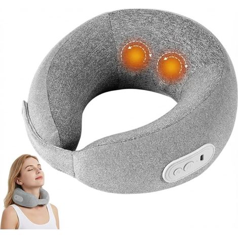 Masajeador de cuello portátil, 42°, para uso doméstico, con notificaciones de voz inteligentes, terapia de calor a 42°C y 5 modos. (1/5)