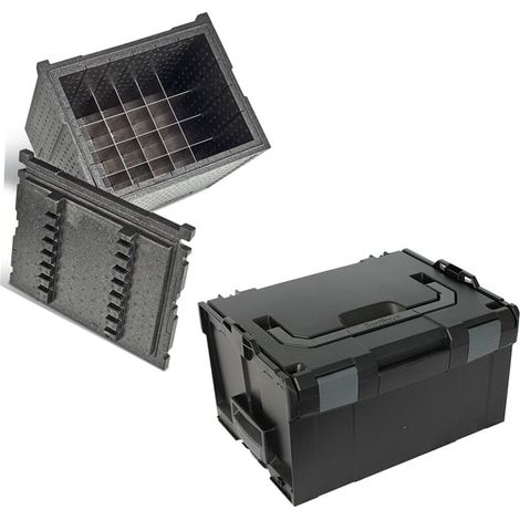 Sortimo Systemkoffer L-Boxx 238 mit Isolier- / Thermoeinsatz schwarz Industrial Line (1/5)