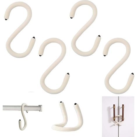 Flexible S-Haken zum Aufhängen von Gegenständen diese flexiblen S-Haken können in Garagen, Schränken, Pflanzenständern und Rattanständern verwendet werden (4er-Pack).