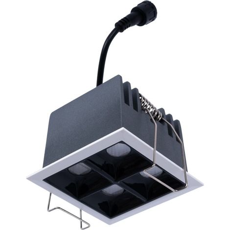 Spot LED encastrable carré 8W - 4 lumières - UGR18 - IRC90 - - Blanc (1/5)
