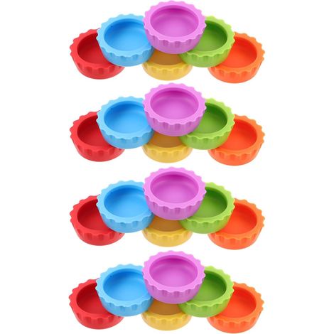 Set of 24 Reusable Silicone Bowls for Lizards and Tarantulas, Water Bowl and Feeder for Small Reptiles, for DIY Habitat and Gecko Terrarium (1/5)