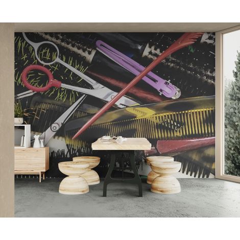 Papier peint art & déco – Outils de coiffure - 150 x 250 cm (1/2)