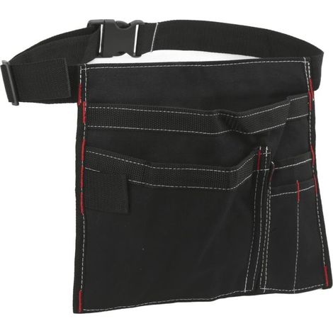 Pochette Ceinture à Outils Simple Face, Tablier de Travail en Toile 6 Poches avec Sangle réglable, Ceinture à Outils pour mécanicien, Charpentier, Jardinier, Bricoleur (1/5)