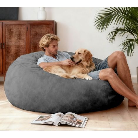 Lit pouf convertible espace intérieur 2 en 1 confortable relaxant amovible (1/3)