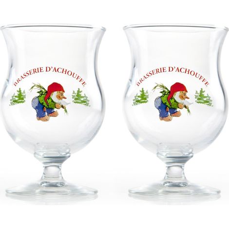 Lot de 2 verres La Chouffe - Verres à bière belges 33 cl - Modèle officiel