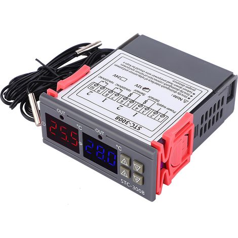 Thermostat numérique intelligent à température réglable avec double NTC (12V) (1/5)