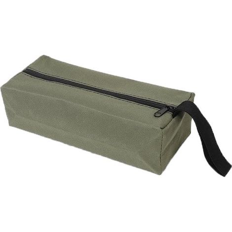 Estuche organizador con cremallera para herramientas, multifuncional, de lona Oxford, para destornilladores, llaves inglesas y alicates, L, Verde (1/5)