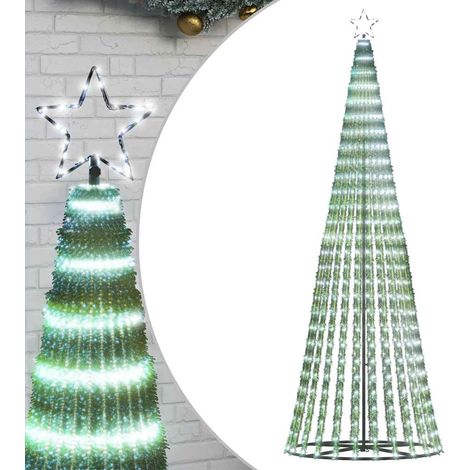Albero di Natale Albero natalizio Albero festivo a LED 475 LED Bianco Freddo 247 cm (1/5)