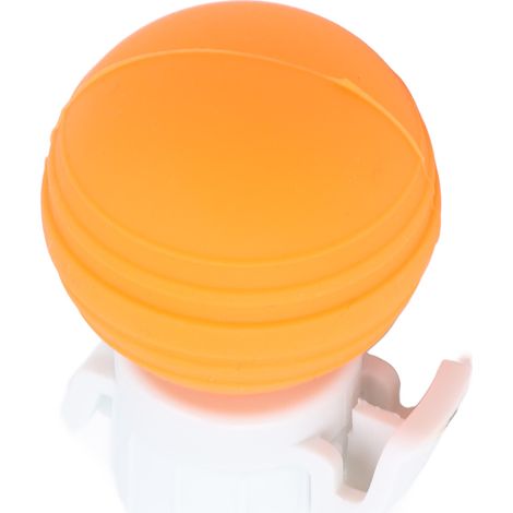 Bouchon de bouteille de soda en silicone étanche pour boissons gazeuses, avec pompe à air, orange. (1/5)