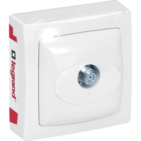 Legrand - Prise TV type "F" à visser Appareillage Saillie - Blanc