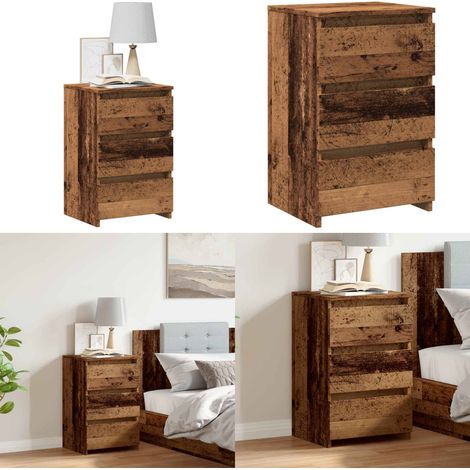 vidaXL Nachttisch Altholz-Optik 40x35x62,5 cm Holzwerkstoff (1/5)